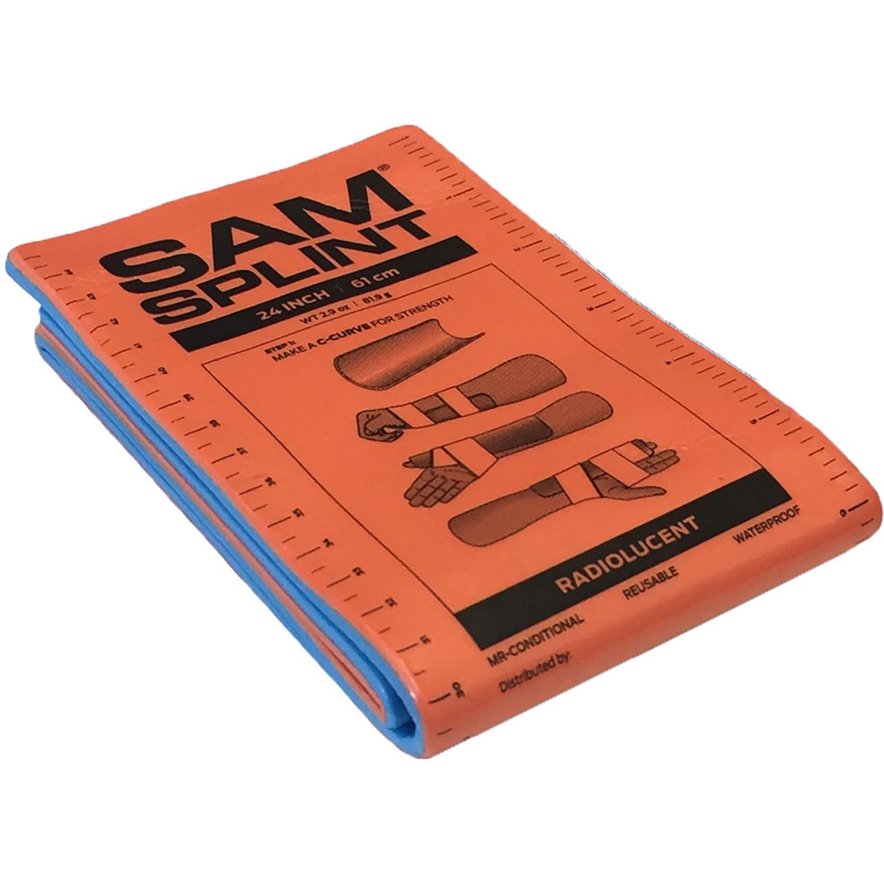 Amazon.com: SAM Medical Mid-Sized Splint Flat Fold, Orange/Blue