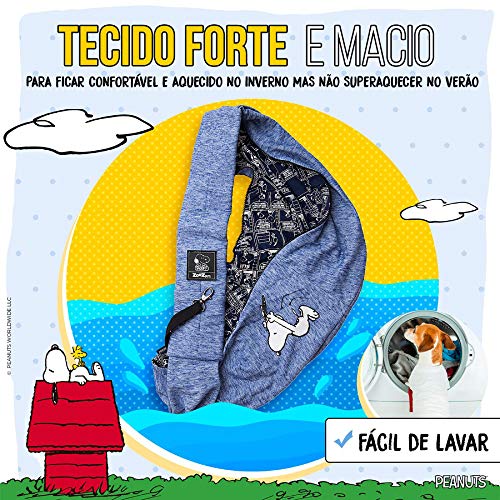 Bolsa Sling Zooz Pets Snoopy Jumping Azul Royal