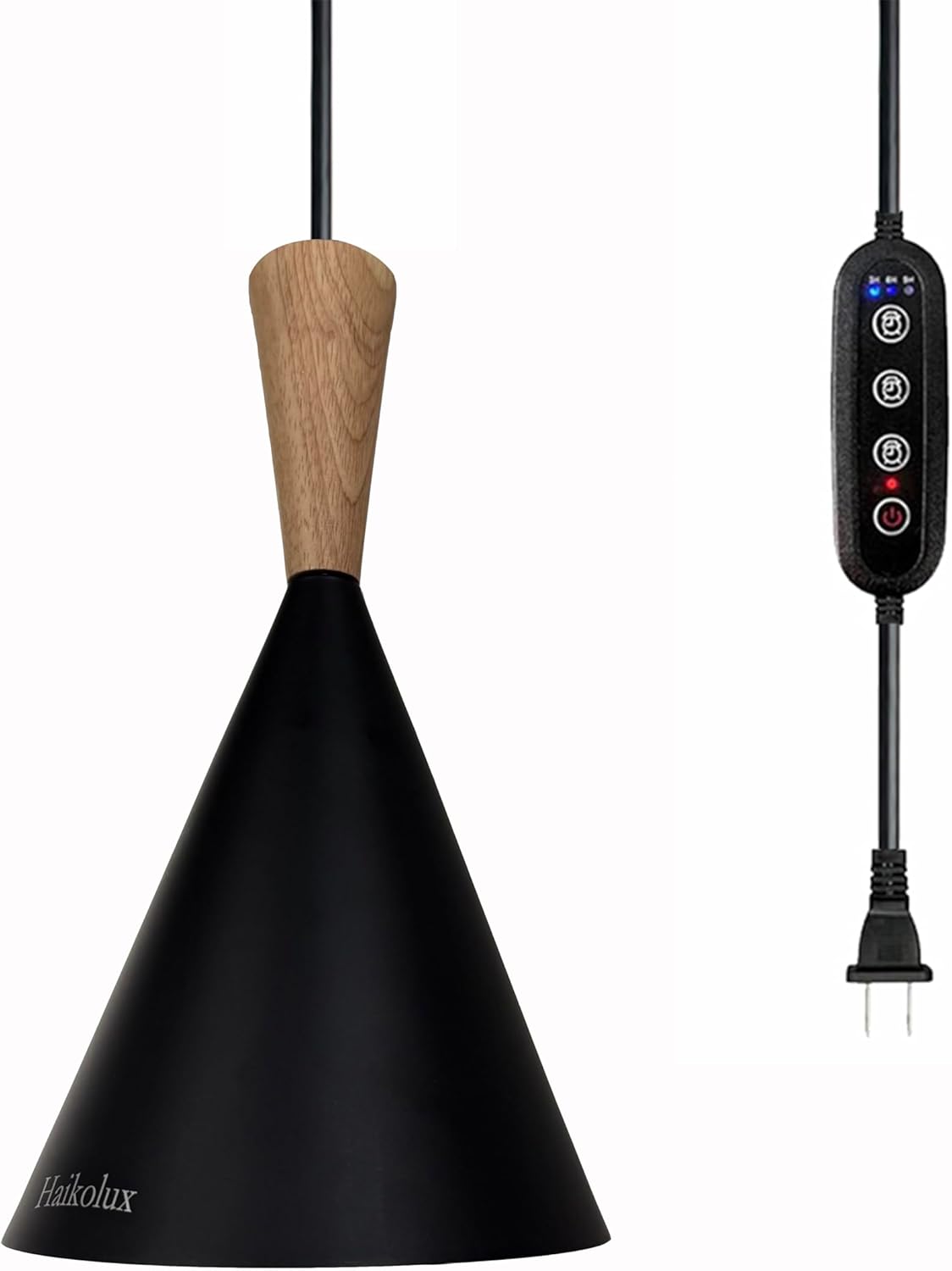 Hanging Grow Light for Indoor Plants, 20W Full Spectrum Pendant Plant Light with Timer & 15FT Cord, Ideal for Large Tall Plants, Flowers, Herbs, Greenhouse & Indoor Growing