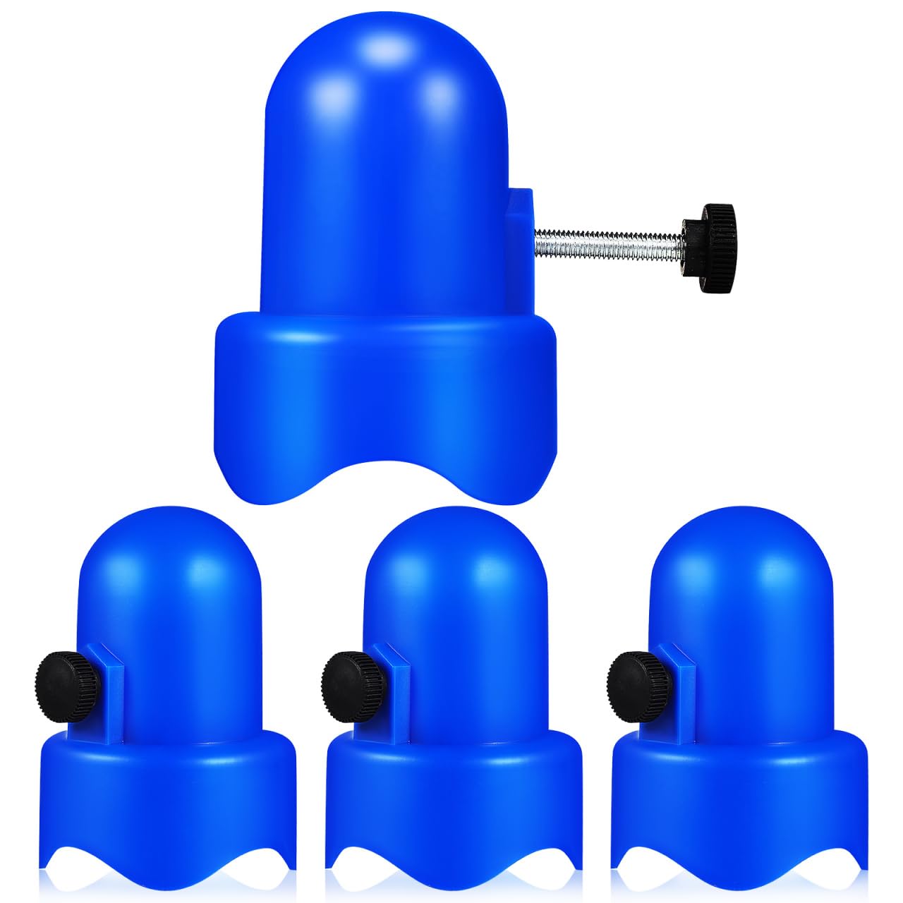 4 Pack Trampoline Pole Caps Blue 1.5 inch Poles