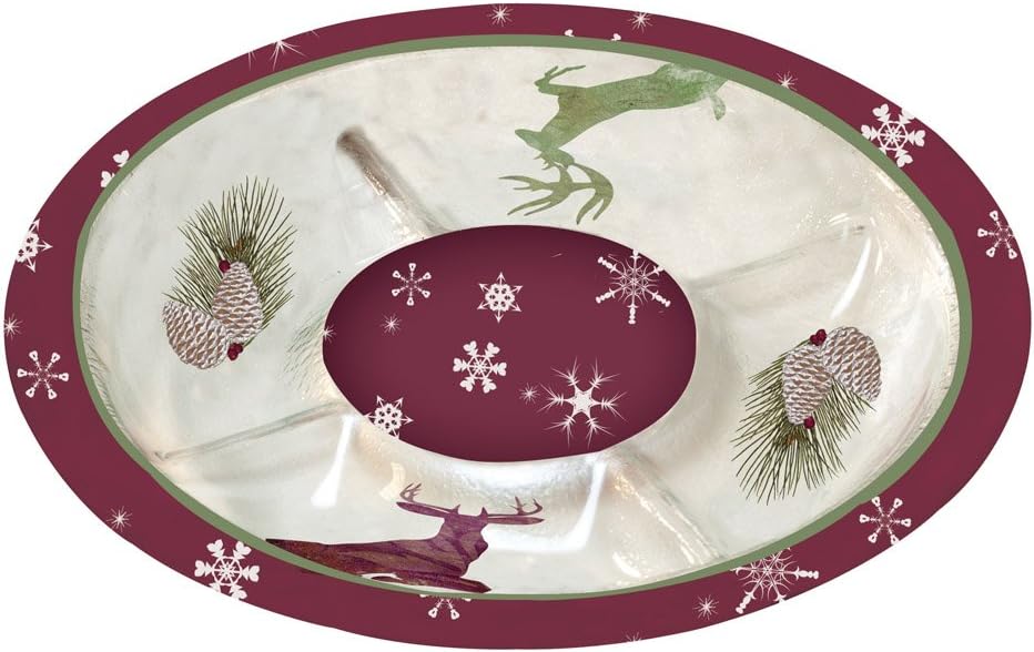 Cabin Christmas Serving Dish Platters Serving Bowls