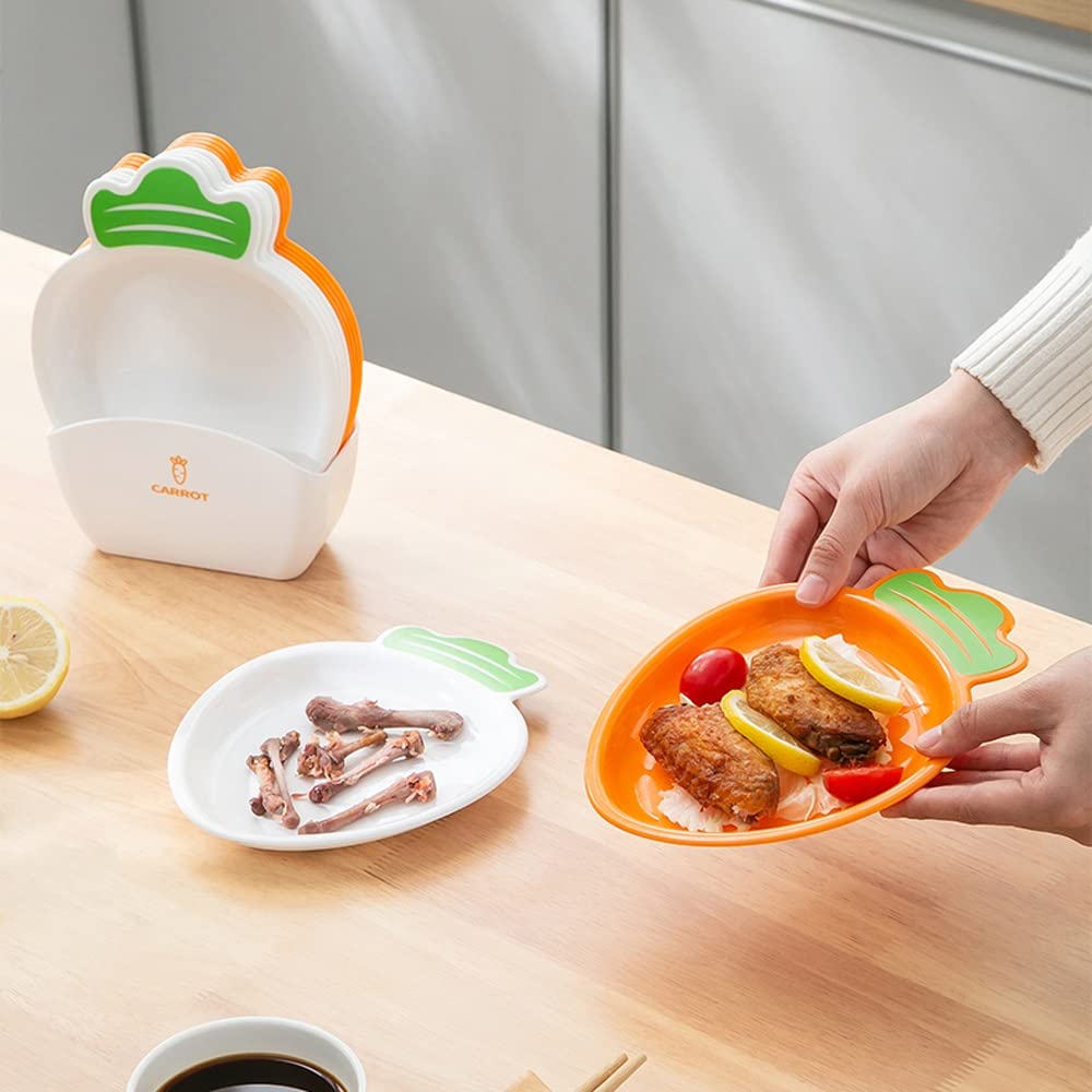 Ciotoline da Snack Otto snack vassoio bianco a forma di carota casa ristorante piatto snack tavolo da frutta snack snack snack caramellata for frutta secca piatto di immondizia piatto Piatti Snack Cer
