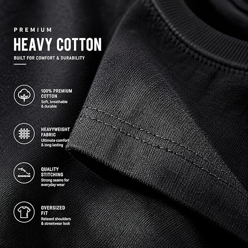Image of Men's Cotton Oversized T-Shirt - Relaxed Fit Half Sleeve F1 Graphic Print Tee for Streetwear & Casual Outings - Black