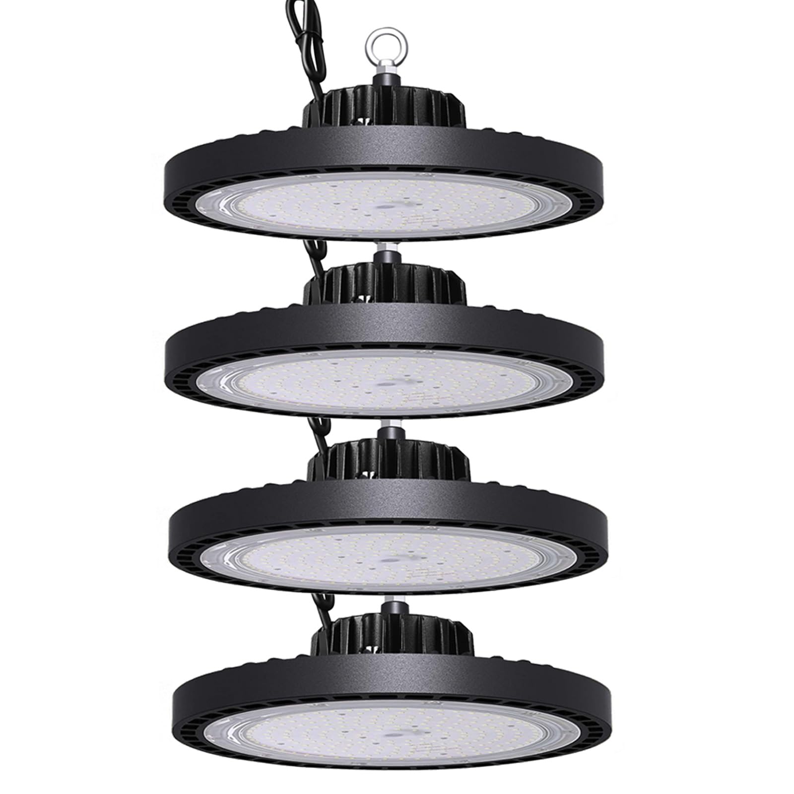 4-Pack UFO LED High Bay Lights 200W 42 000LM High Bay Shop Lights IP65 6500K 100W 150W 85-277V