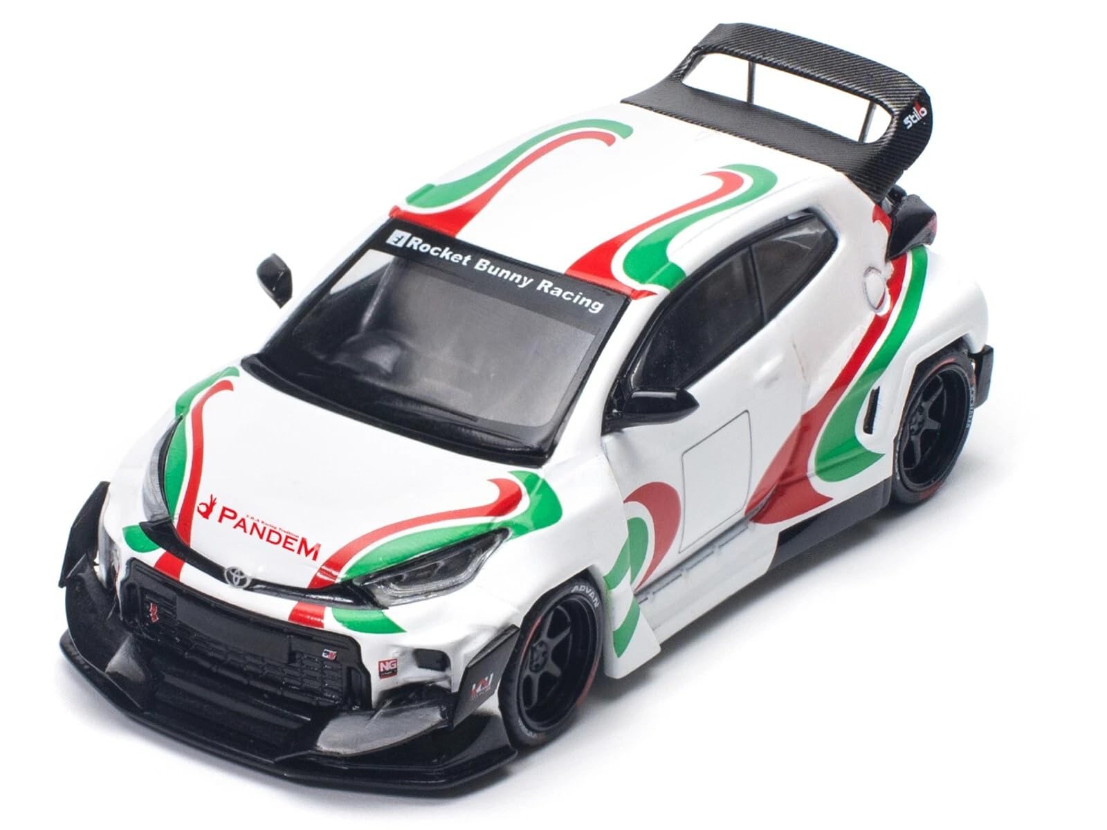 し*ん様 POP RACE GR YARIS XCarToys POP RACE 1:64 GR YARIS PANDAM Red Diecast Model Car in