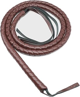 Brown Whip Indiana Cowboy Lion Tamer Whip Faux Leather Whip for Halloween Costume Accessories