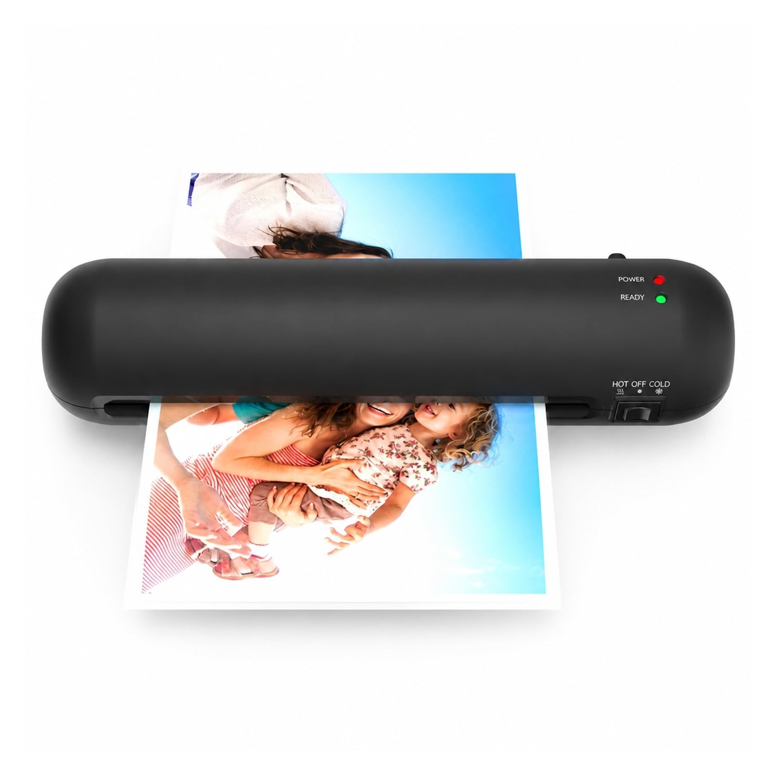 Laminator, Zestaw Do Laminowania Biurkowego A4 230 Mm do domu i biura | Laminowanie Na Gorąco I Zimno, System 2 Rolek, Maksymalna Szerokość 9 Cali, Z Obcinakiem(Black)