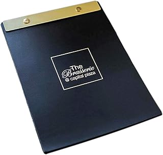 Leather Menu Cover with Brass Plank, Menu Holder, Menu Sleeves, Leather Menu Book, Bar Menu Holders, Restaurant Menu Holder, Hard Menu Covers, Menu Case, Drink Menu, Menu Folder, Wine List Menu Cover