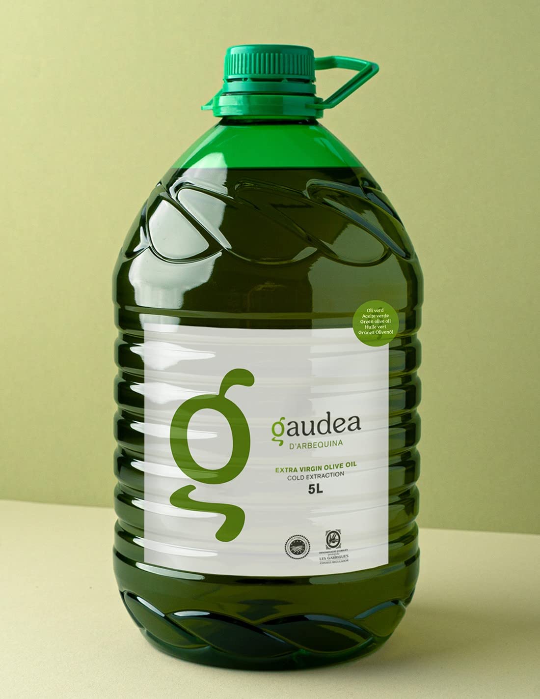 Aceite de arbequina verde 5 litros - cosecha temprana 2025