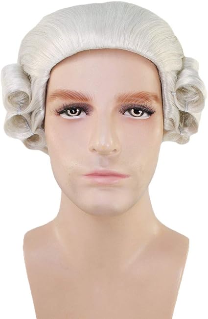 Amazon Wigs2you 仮装 ウィッグ H-4884 白 貴族 メンズ オペラ フル