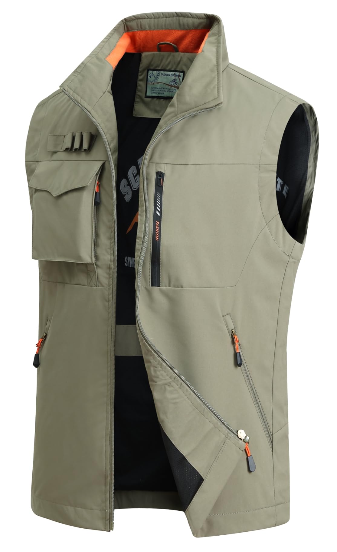 Homme Gilet de Pêche De Plein air Multi-Poches Gilet Léger Loisirs Gilets Campingà Séchage Rapide Gilet Photographie Sans Manches Veste De Sport