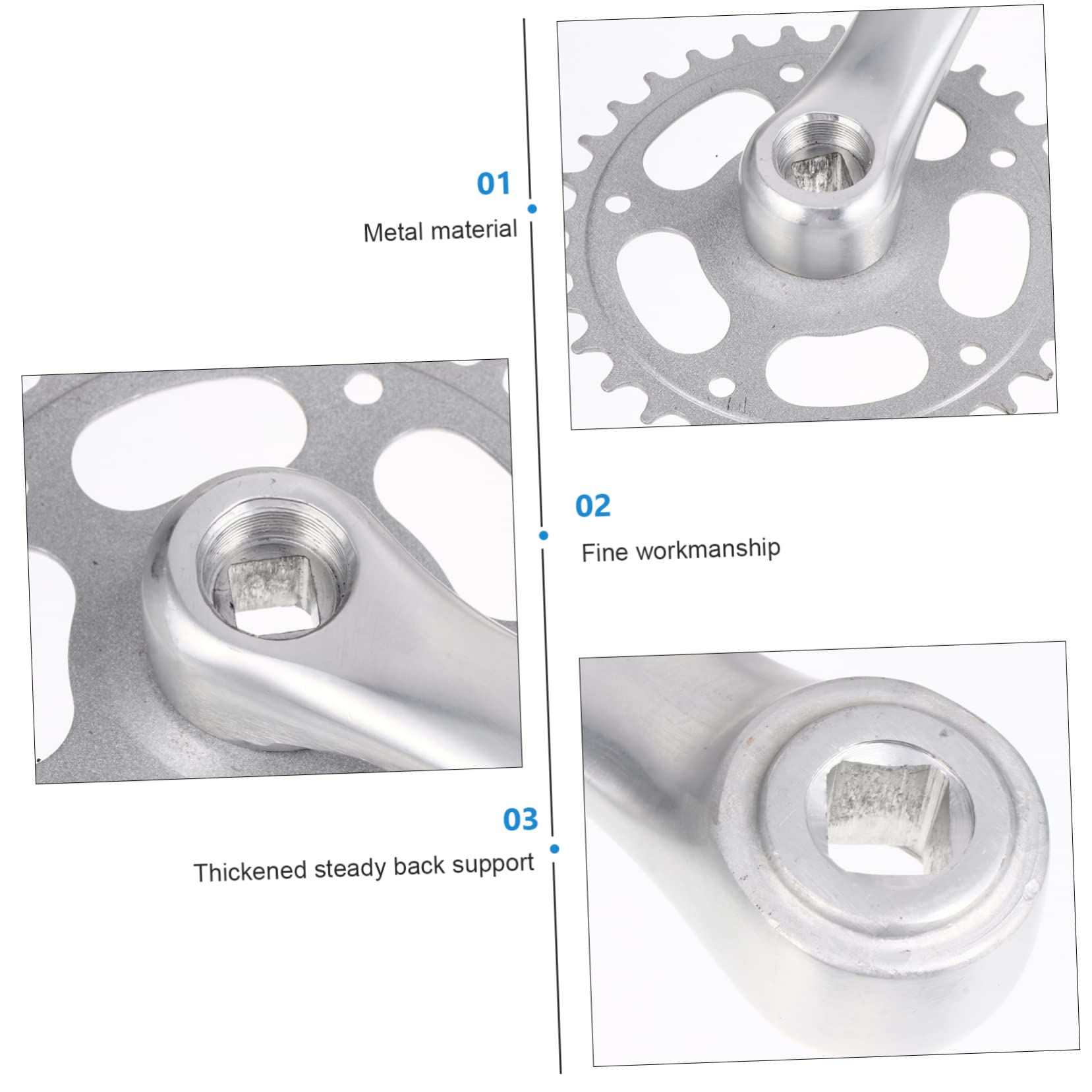 ibasenice Guarnitura Crankset per Bici Accessorio per Mountain Bike Design Resistente e Facile Installare