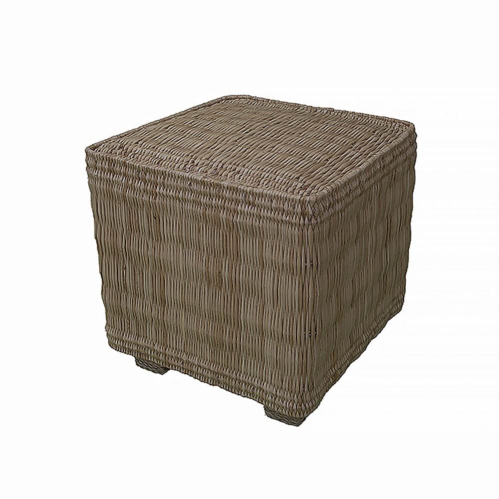 Pouf marocchino in paglia vimini orientale intrecciato tutto a mano