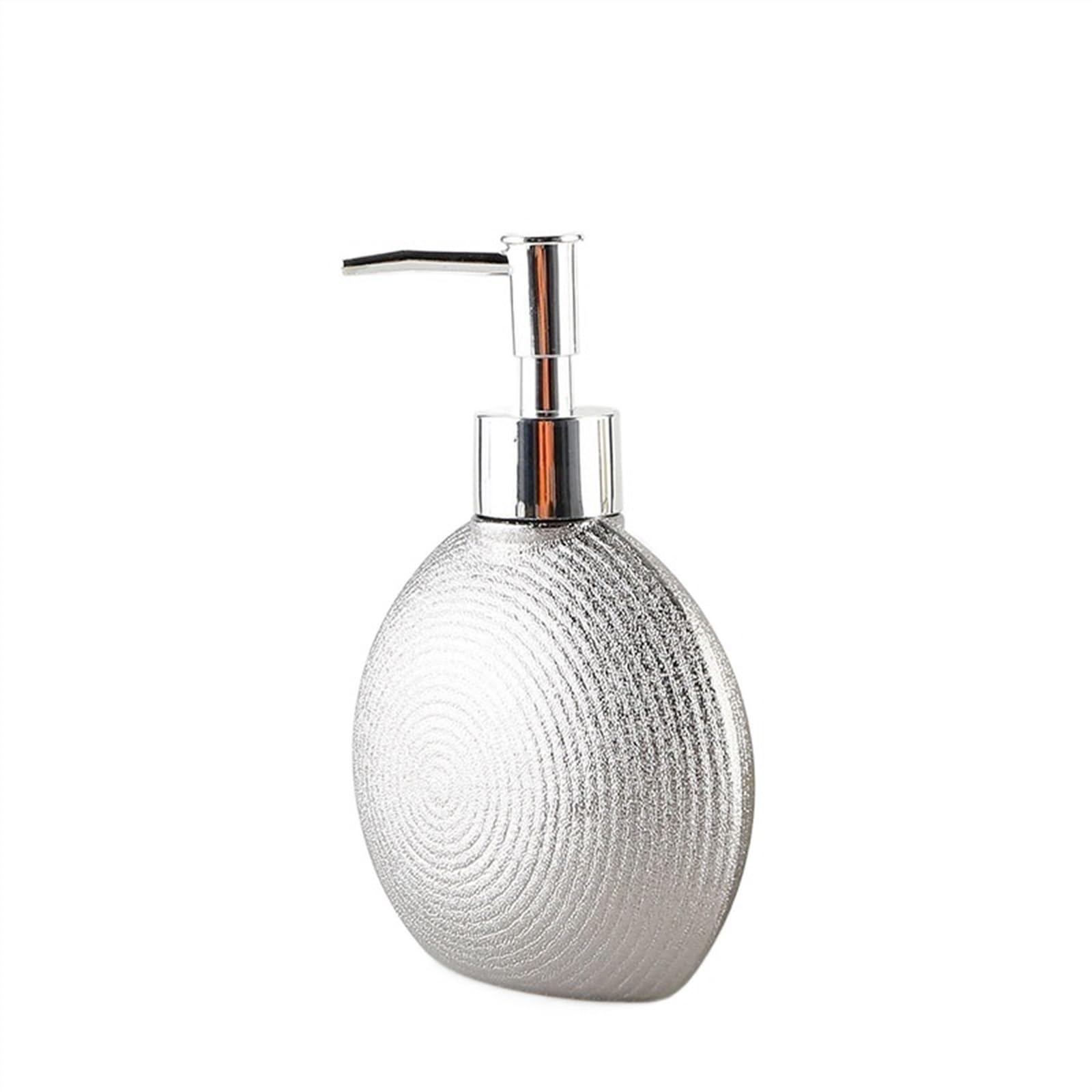 Dispenser di sapone Dispenser di sapone per le mani del bagno, Pompa di sapone in ceramica, Bottiglia di sapone d'argento per shampoo lozione piatto sapone dispenser pompa a mano