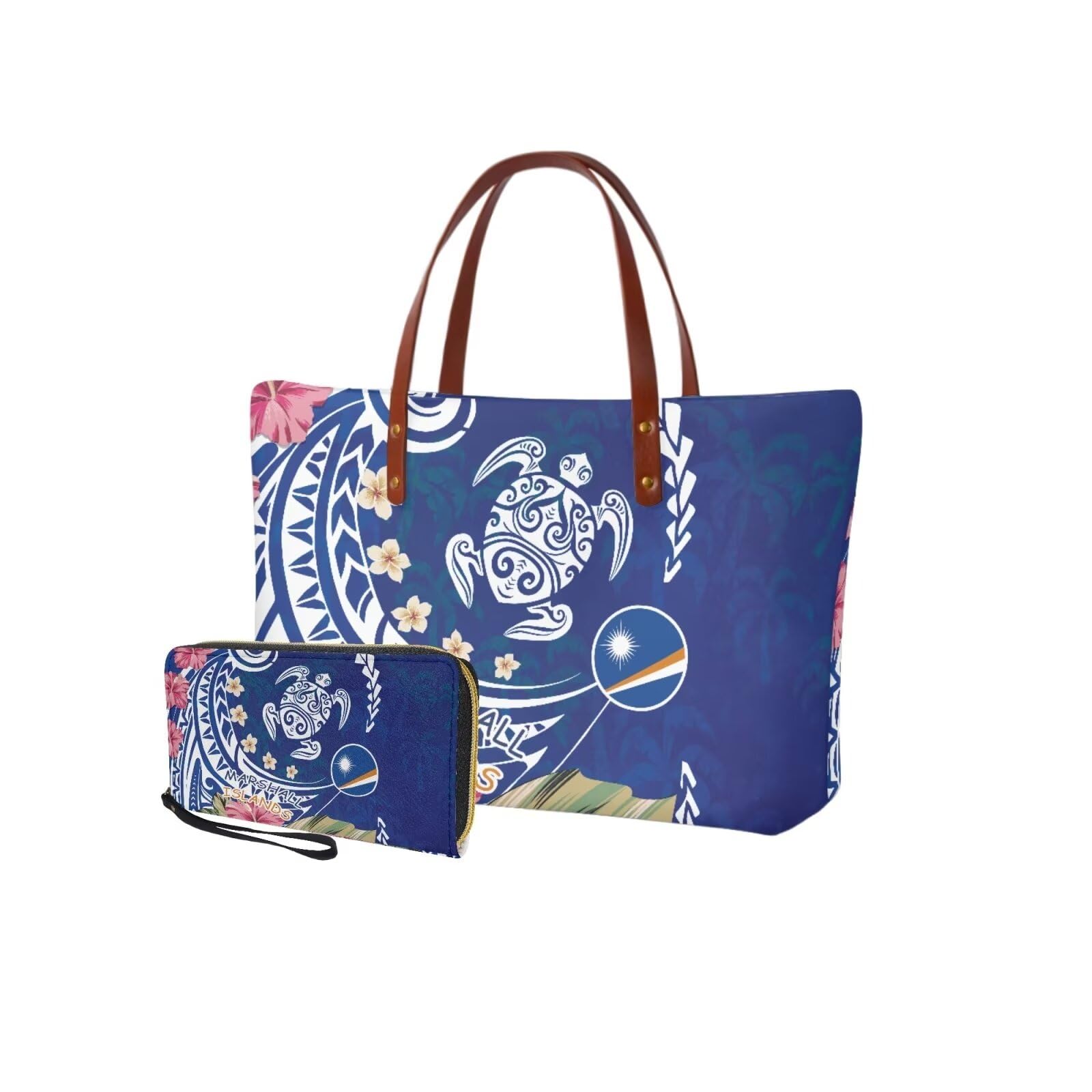 2 PCS Purse and Wallet Set for Women, Lightweight Large Top Handle Purse with PU Wallet for Work Party Shopping