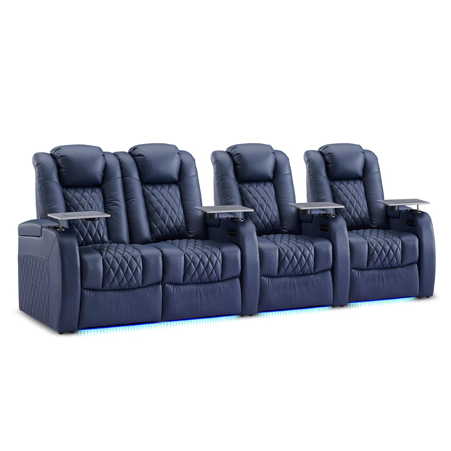 Weilianda Home Theater Seating, Top Grain Leather Movie Theater Chair