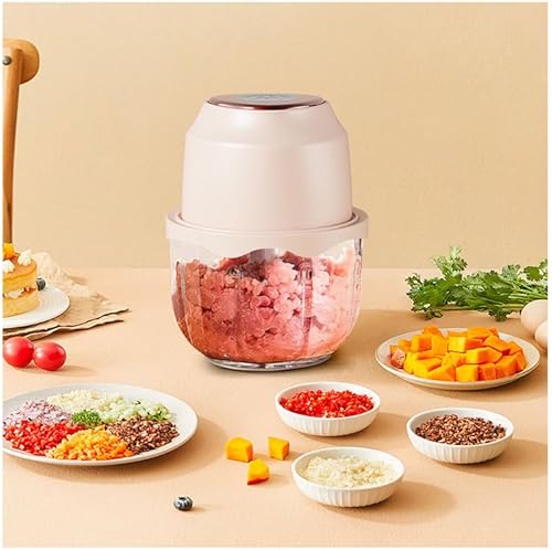 Procesador de alimentos para bebés, picadora de carne con cuenco de vidrio, con cuchillas de acero inoxidable, control de un solo toque, los