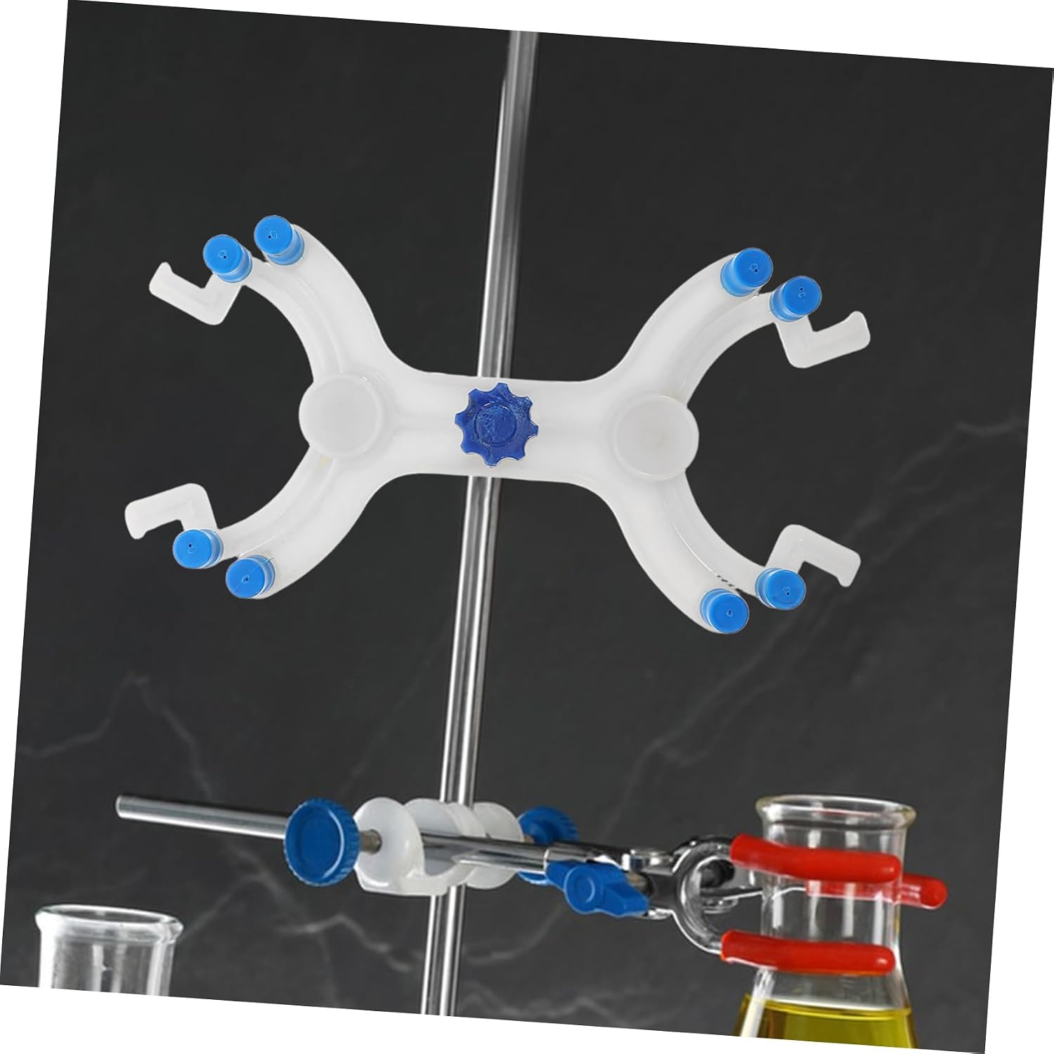 ORFOFE Adjustable Plastic Lab Clamp for and Test Tube Support Laboratory Supplies for Secure and Stable Experiments for Titration Stands and Chemical Equipment