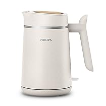 Philips Bollitore Elettrico – Eco Conscious Edition, 1,7 L, Spia Luminosa, Base Girevole, in Bioplastica, Bianco Satinato Opaco (HD9365, 10)
