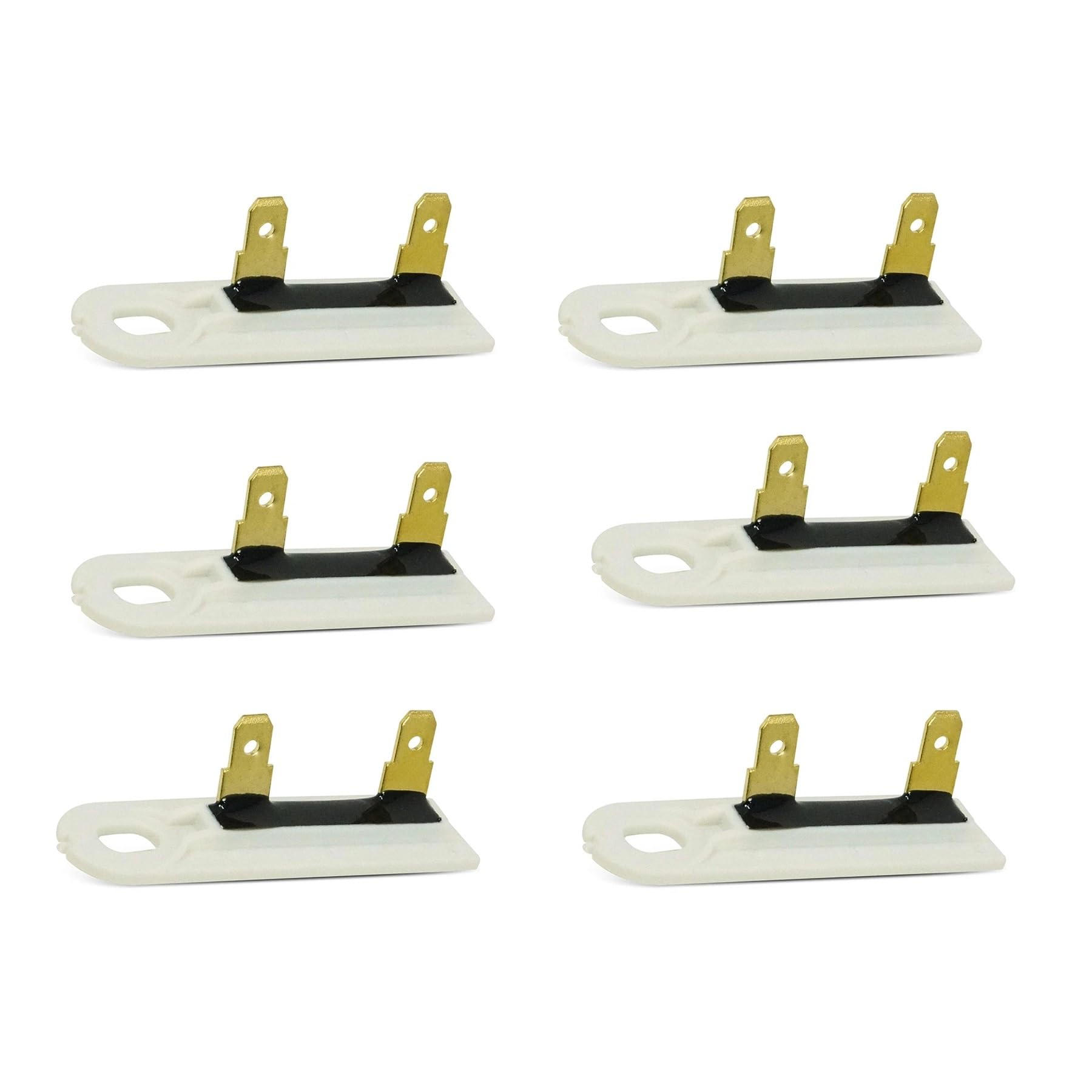 Paquete de 6 fusibles térmicos de repuesto for secadora 3392519, compatibles con secadoras 2986, 3388651, 694511 y 80005