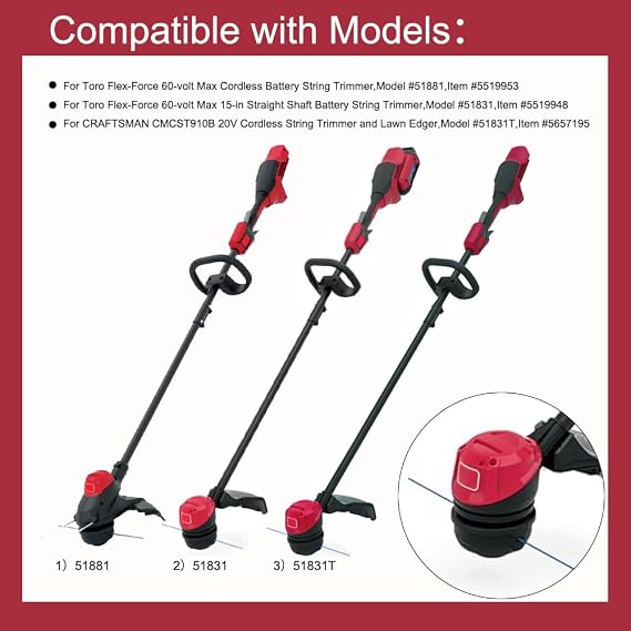 Spooled Trimmer Line 88616 For Toro 60V 13 & 15 Electric String Trimmer