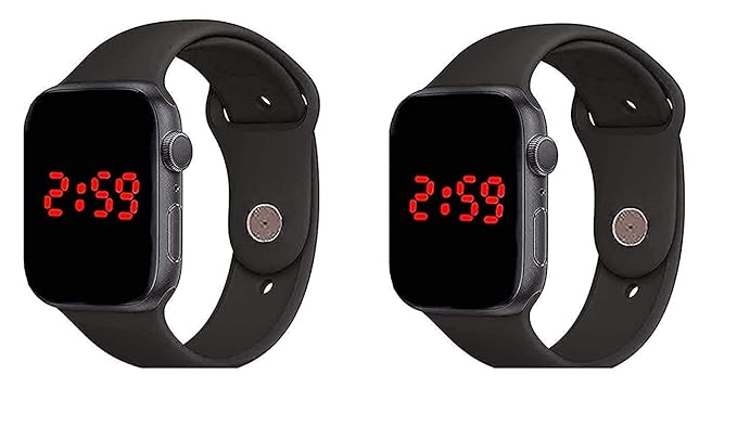 HILY - Multi-Colour Digital Glory APL Shaped Screen Led Light Digital Watch for Kids - Best Gift for Kids watch234554