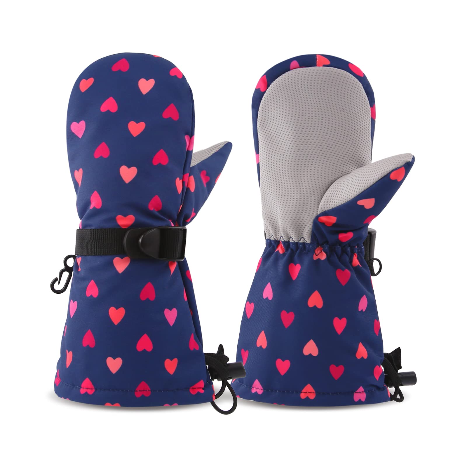 Gants hivernaux imperméables pour Enfants Gants Mitaines Respirant Chauds de Ski de Plein air pour bébé Garçons et Filles de 2 à 6 Ans