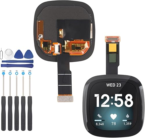 YWLRONG Reemplazo de pantalla para reloj Fitbit Versa 3 FB511/Fitbit Sense FB512, pantalla LCD, pantalla táctil, digitalizador con herramientas