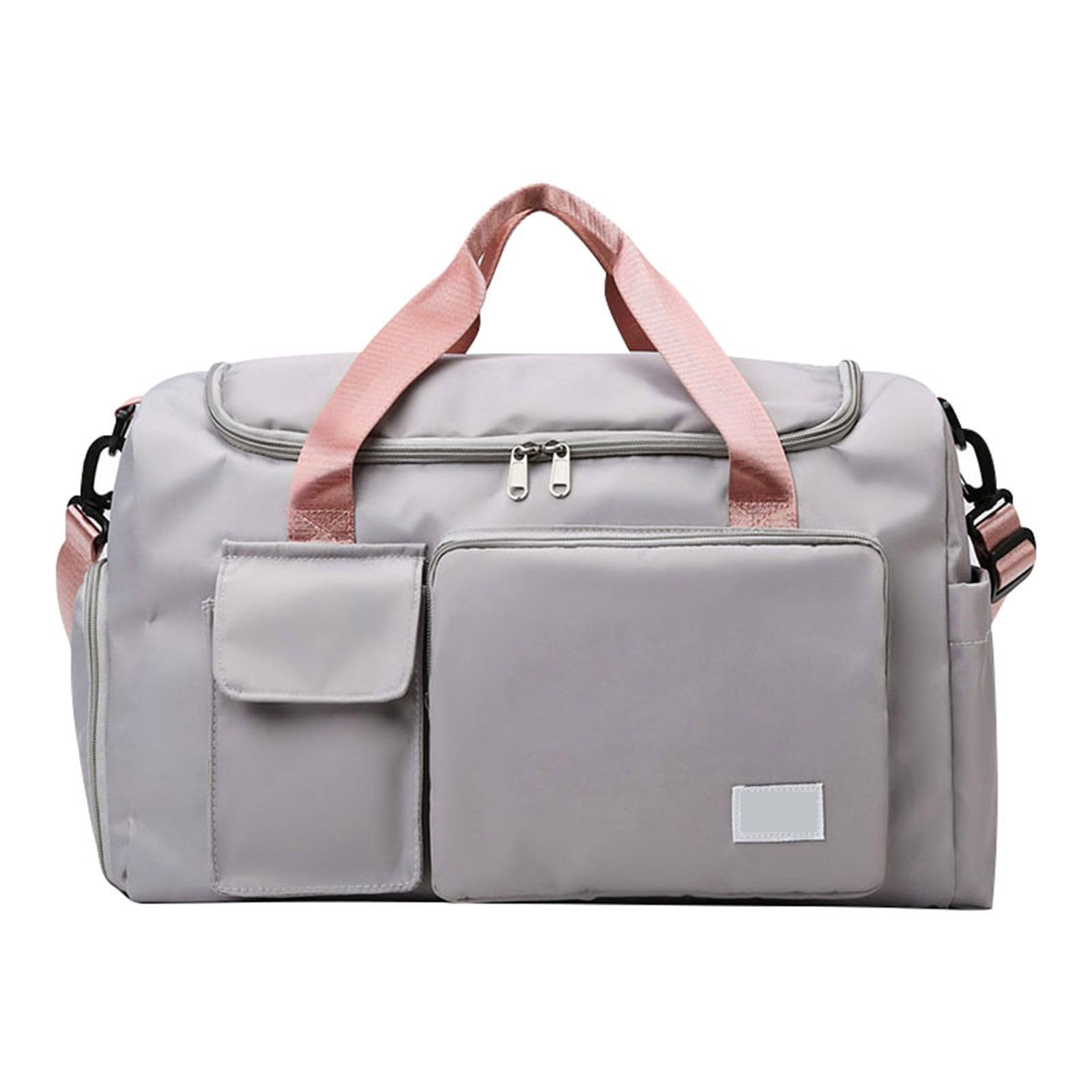 Borsa per ospedale da gravidanza, borsa da palestra e sport per donne e uomini, borsone con scomparto, borsa da viaggio per il weekend, borsa per soggiorni di una notte con maniglia per trolley, A-C