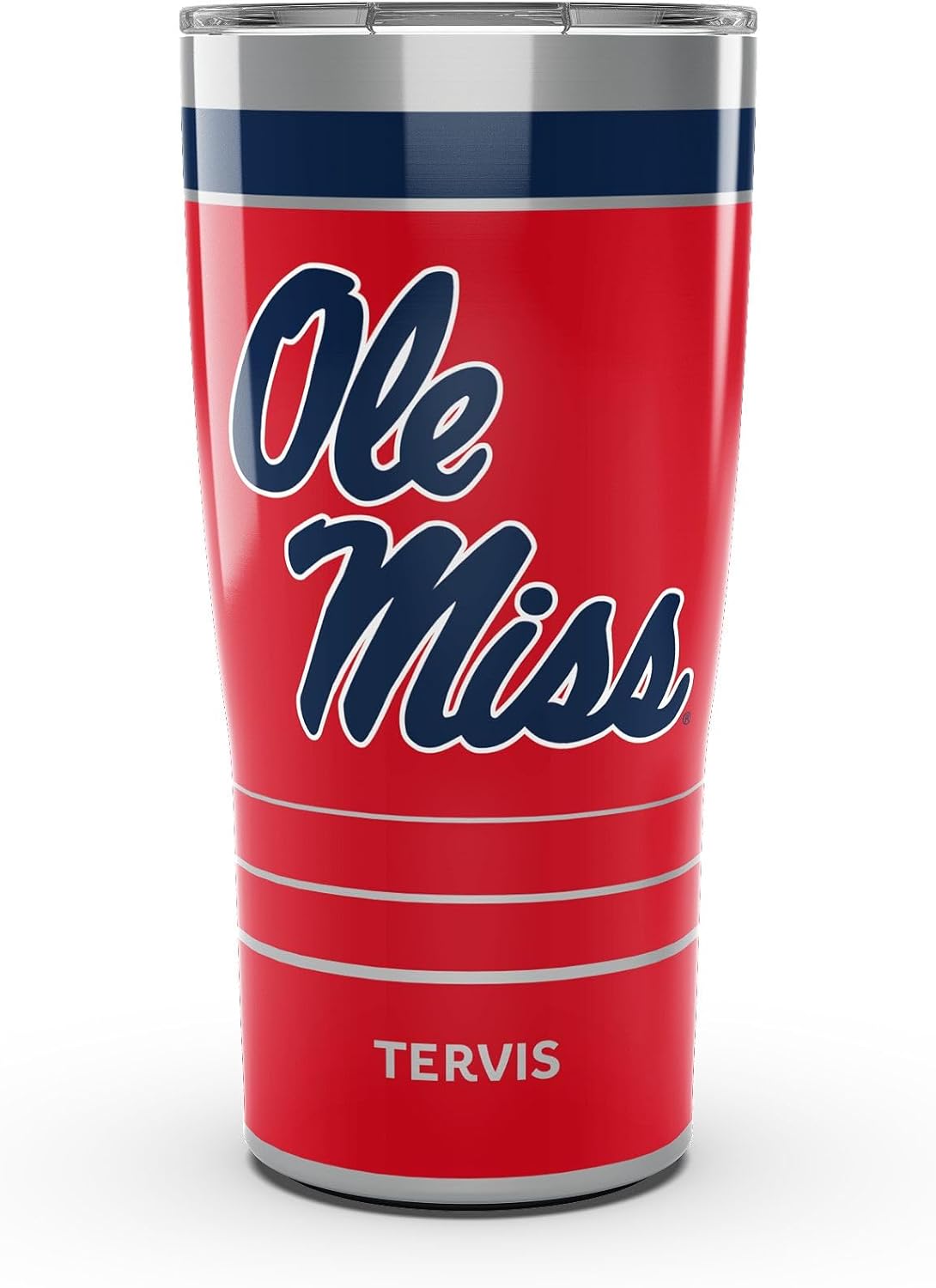 Tervis Traveler Ole Miss Rebels - MVP Triple Insulated Tumbler Travel Cup Keeps Drinks Cold & Hot, 20oz, Stainless Steel