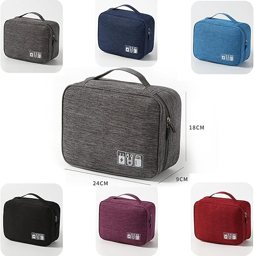 Miniatura 7 de Generic Big Data Line Bolsa de almacenamiento, Banco de carga de viaje portátil Caja de almacenamiento de auriculares, División multifuncional Bolsa