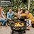 Panovue 32 Inch Outdoor Fire Pit with Grill, Wood Burning Firepit for Outside with Lid/Fire Poker, Metal Round Fire Pit Table for Patio Backyard Garden Bonfire Party