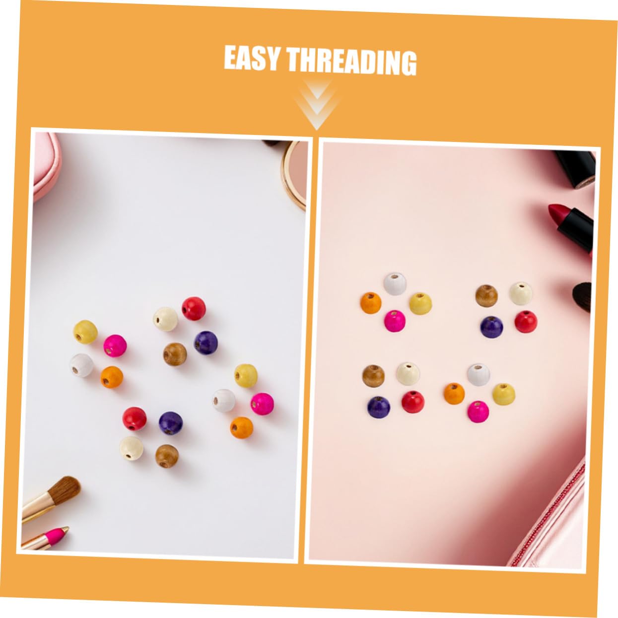 BELLIFFY Cuentas de Madera Naturales Redondas para Bricolaje Joyería y Manualidades Suministros para Hacer Pulseras y Collares Cuentas Espaciadoras Granel Color Aleatorio