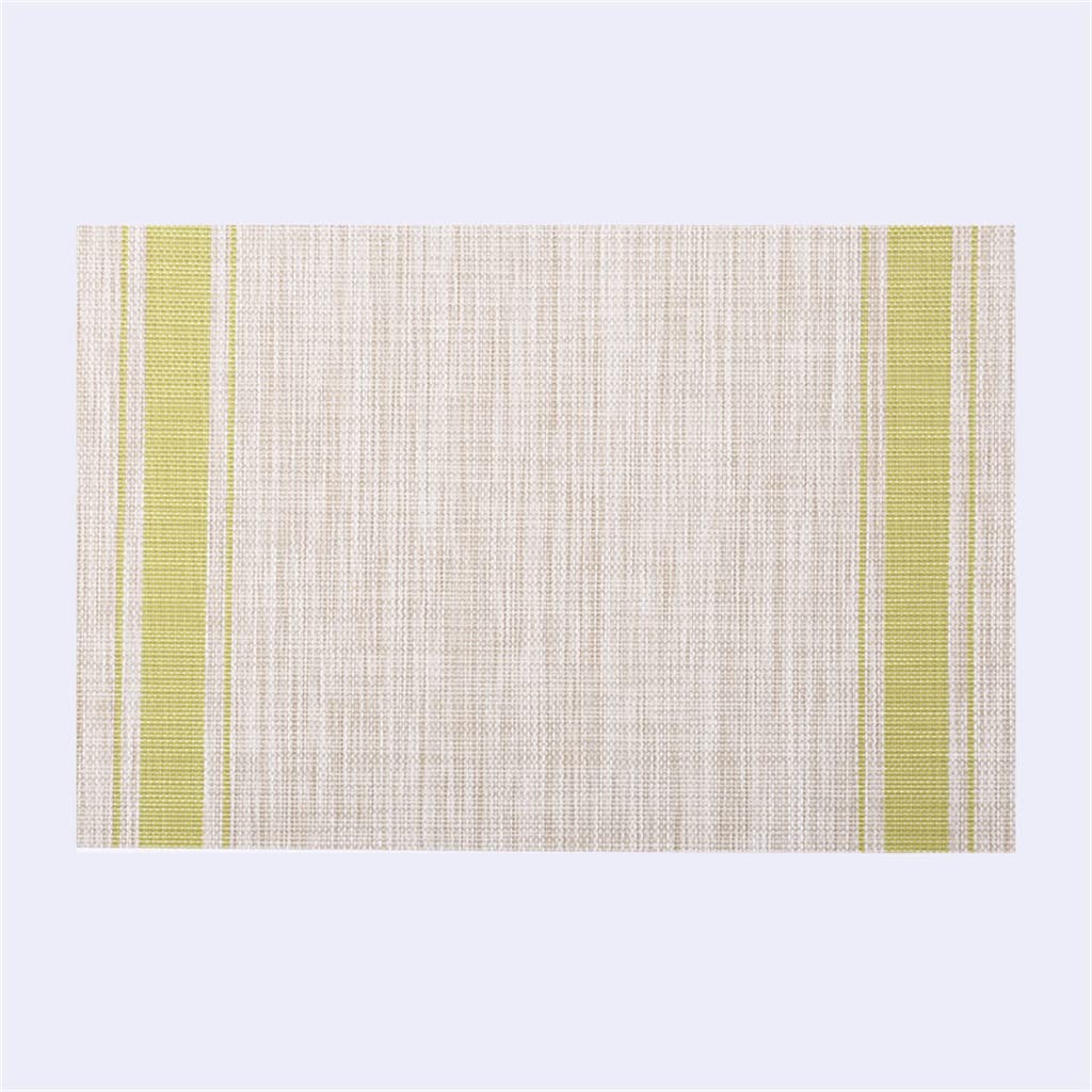 IANSHFKN European-style Striped Table Mat Waterproof Pvc Placemats Woven Insulation Bowl