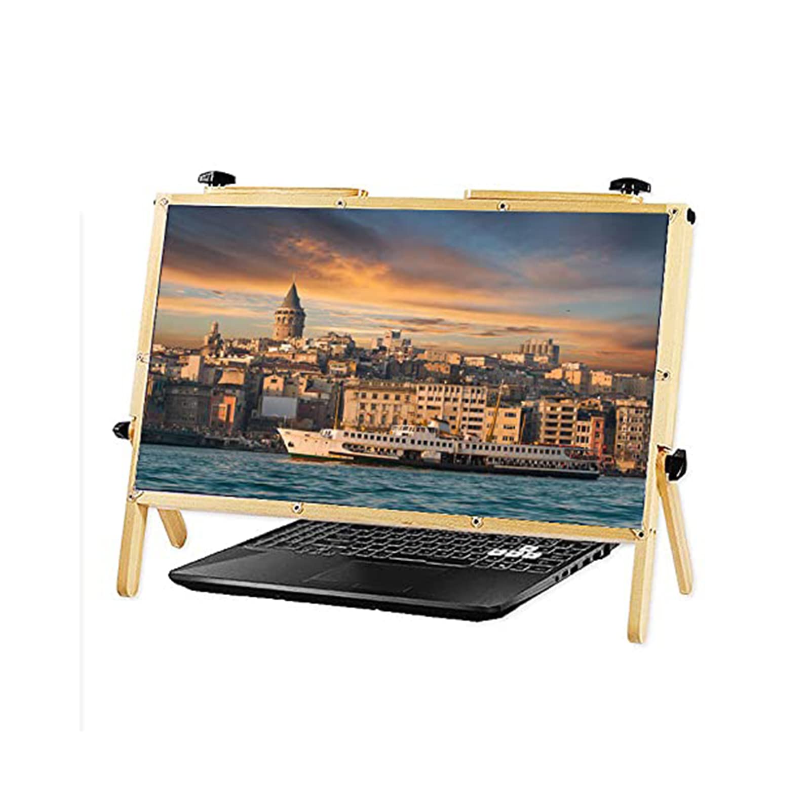 Screen magnifiers, 3D Laptop Magnifying Projector Screen Enlarger for Movies, Gaming Video Monitor Magnifier Amplifier Holder