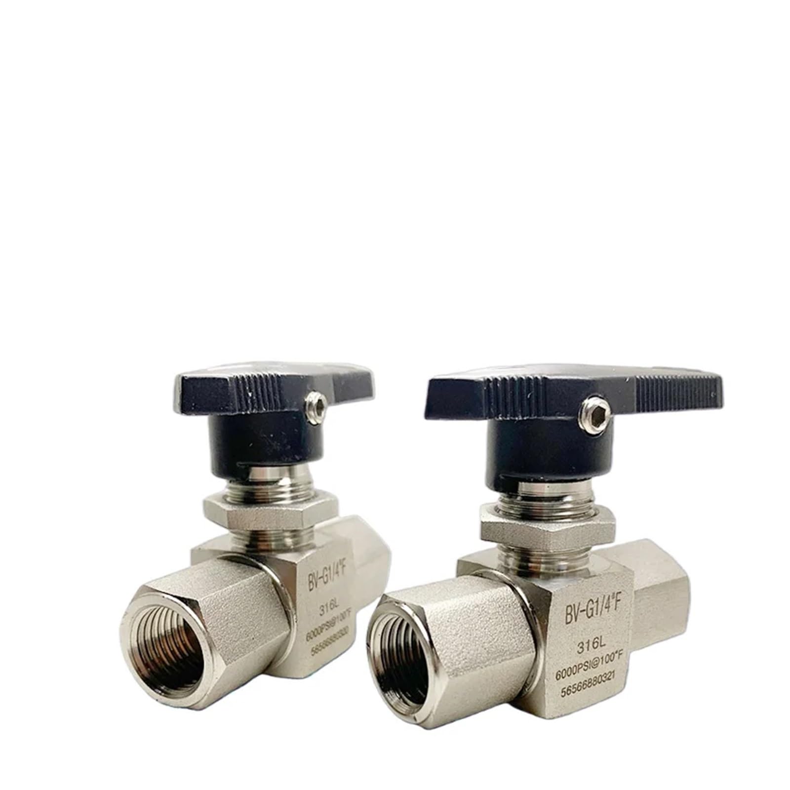 6000 PSI Wysokie ciśnienie 1/8 1/4" 3/8" 1/2" BSP NPT Żeński Zawór kulowy odcinający ze stali nierdzewnej 316 CNG Gaz ziemny Woda Olej opałowy(1/4",BSPT_FEMALE TO FEMALE)