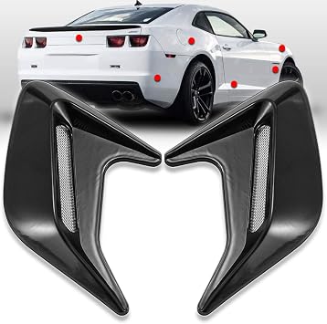 KATUR Air Vent Hood Decorative Air Flow Intake Universal Car Air Flow Vent Hood Air Flow Vent Sticker Black