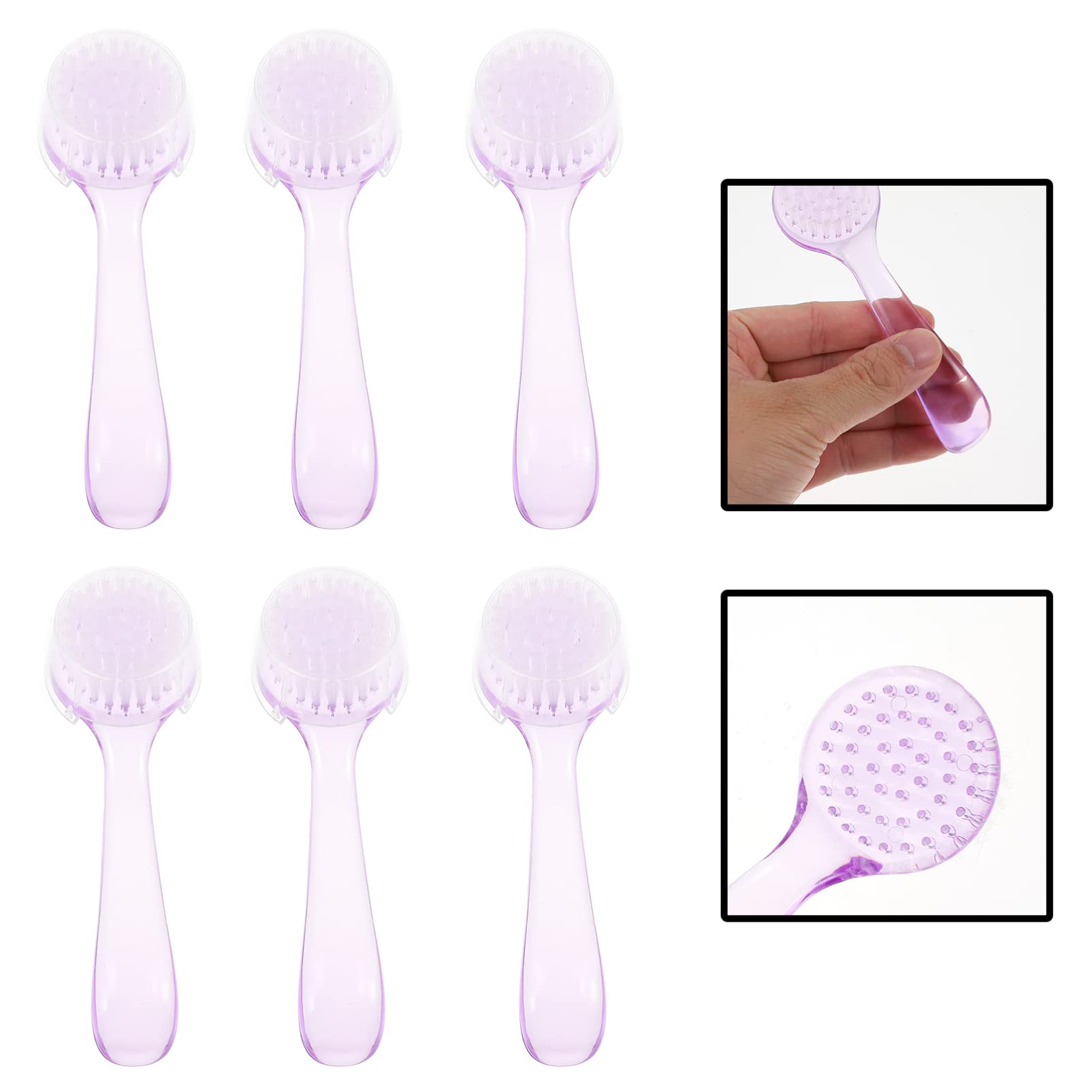 FRCOLOR 18 Piezas cepillo de limpieza facial debajo de la uña accesorios de arte de uñas pinceles para uñas pinceles uñas cepillo de uñas herramienta de limpieza de AbS