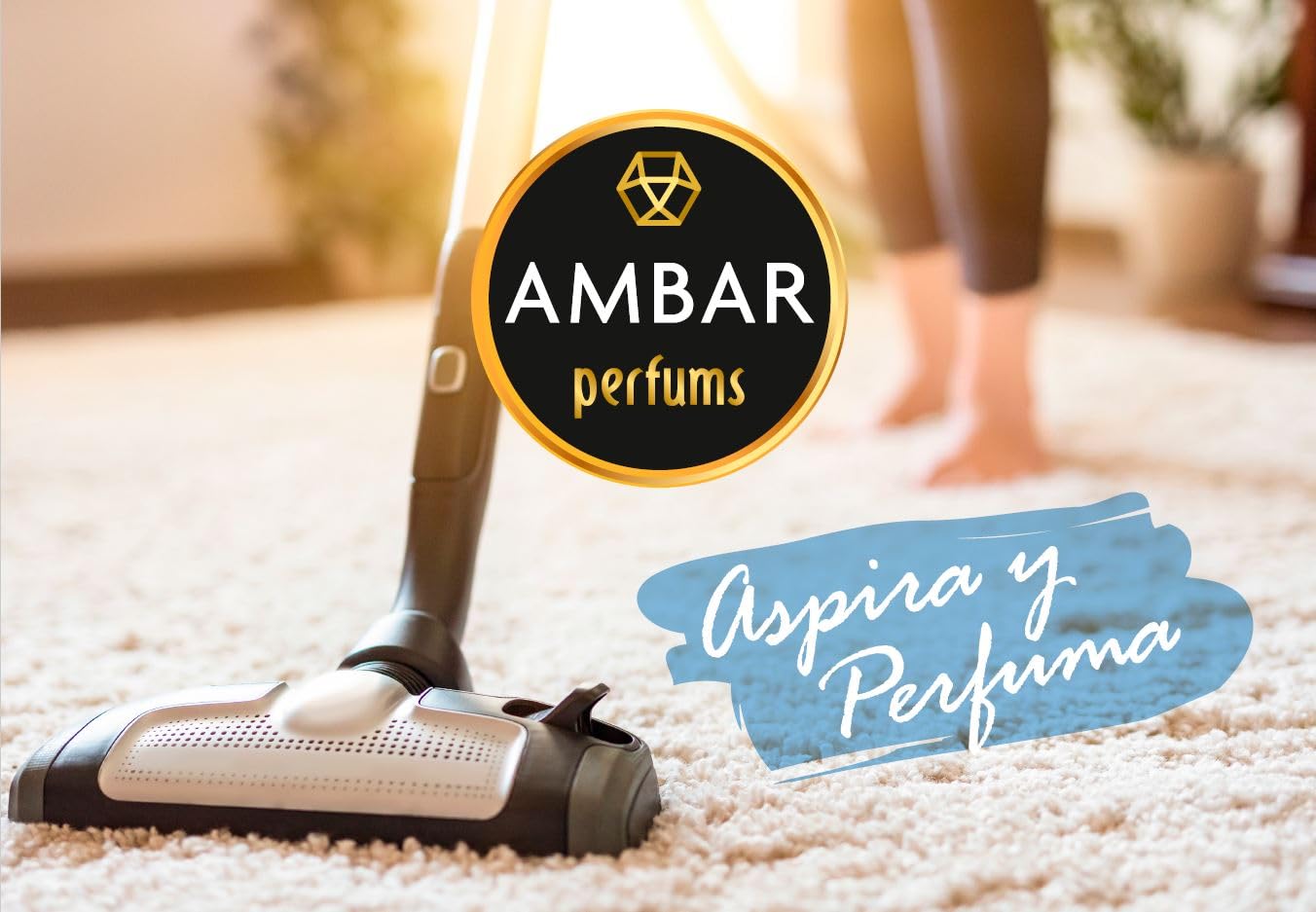 Ambientador para Aspiradora Ámbar Perfums | 0% Alcohol | Con Extractos Naturales | 40 Usos | Perfuma al Aspirar | Apto para Todas las Aspiradoras (1 UNIDAD, AIRE LIMPIO)