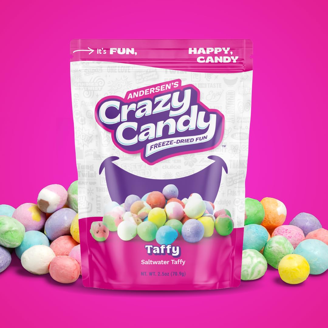 Amazon.com : Crazy Candy Freeze Dried Taffy - Salt Water Taffy