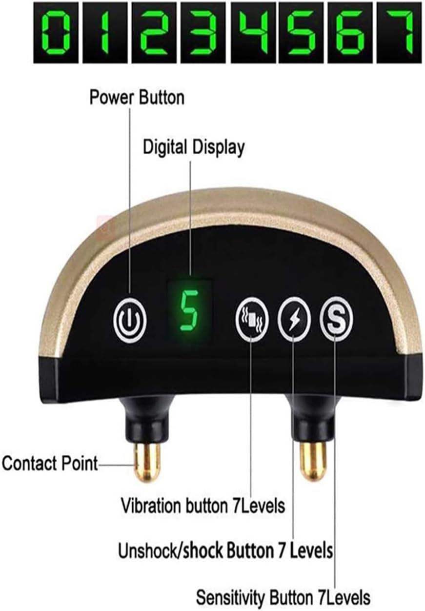 Smart Anti-Bark Collar for Dogs - USB Rechargeable Training Collar with 7 Sensitivity Levels Beep Vibration and Safe Static Stimulation Modes(1)