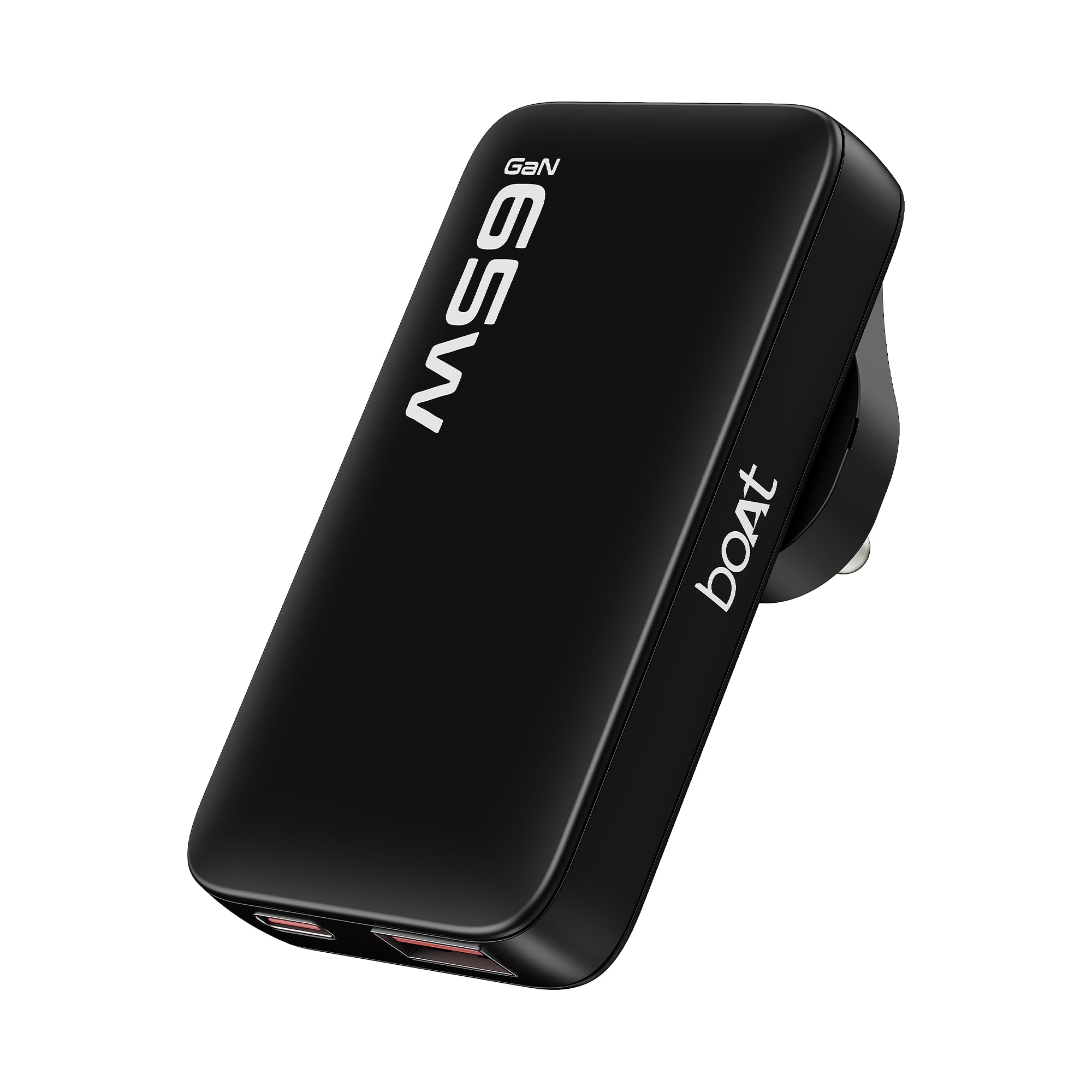boAt 65W GaN Nano Charger, Fast Charging PD, PPS & QC 3.0 in Ultra-Slim Body,Foldable US Flat Pins & Snap-On Indian Round-Pin; GaN Chip Tech; USB-C & USB-A Output, Free Type-C to C Cable(Carbon Black)-image-31
