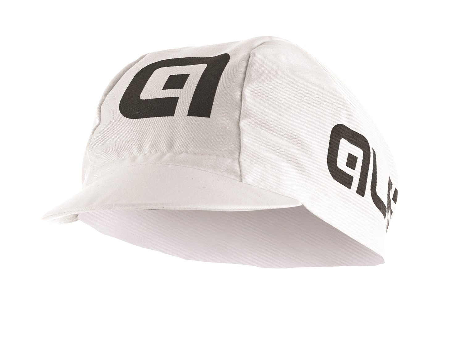 Ale' Unisex White/Black Alé Cycling Cotton Summer Cycling Cap, One Size