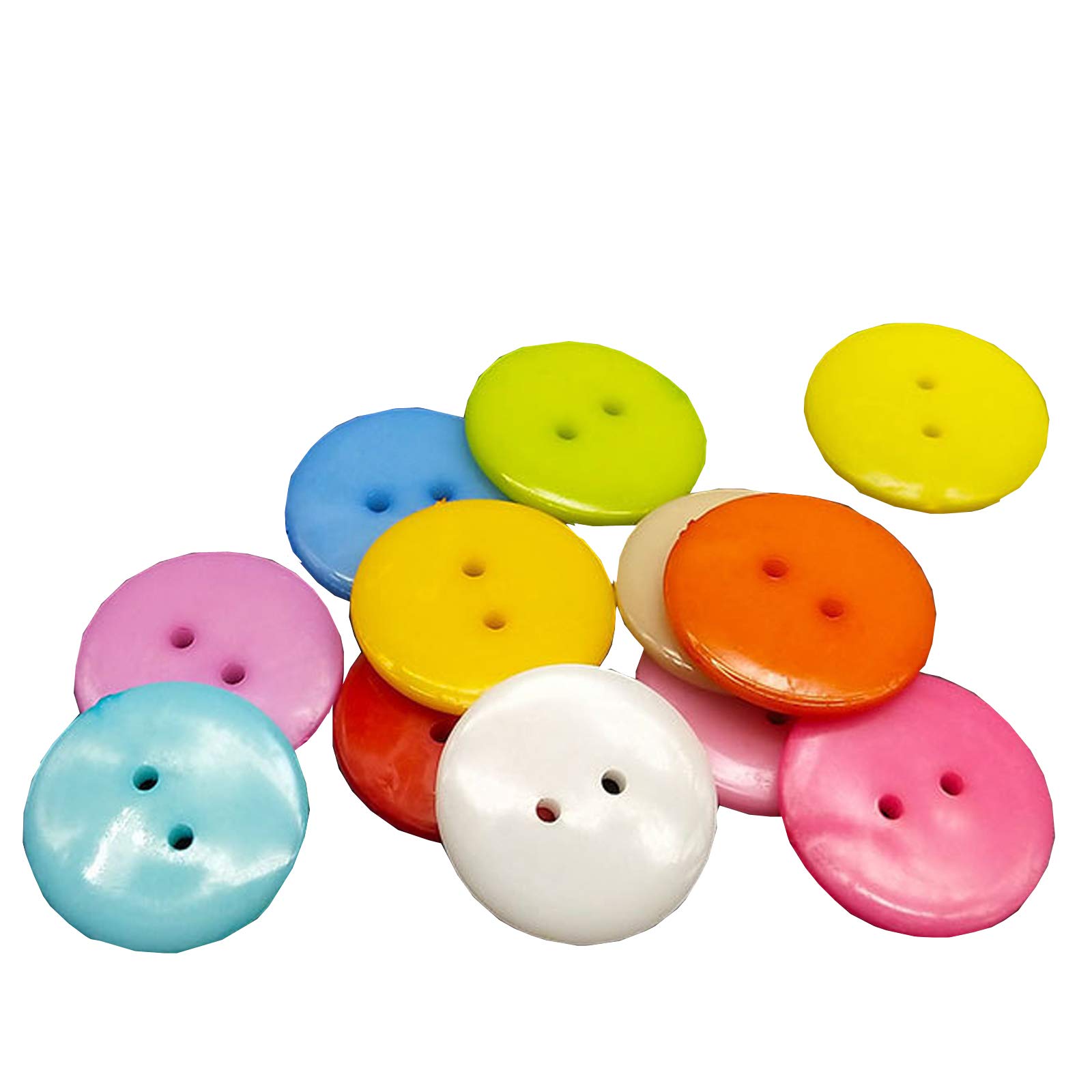 1000 Pcs 10mm Craft Buttons Colored Plastic Craft Buttons Mixed Colors Resin Buttons for DIY Sewing Crafting