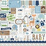 Echo Park Paper Company Baby Boy Element sticker, blue, green, mint, yellow