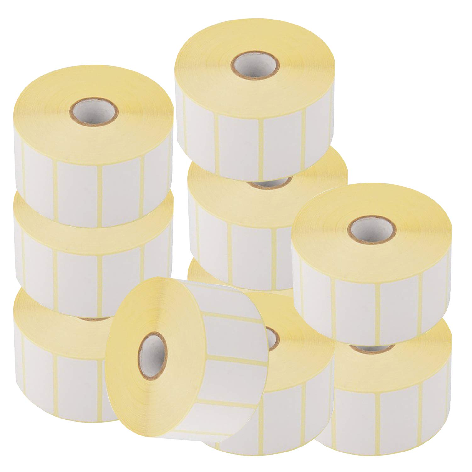 Trimming Shop - Rotolo di Etichette autoadesive Bianche, rettangolari, per Stampa, indirizzo, spedizione, Prezzo, 1000 Etichette su Ogni Rotolo, 60 mm x 40 mm, Anima 38 mm (10 Rotoli)