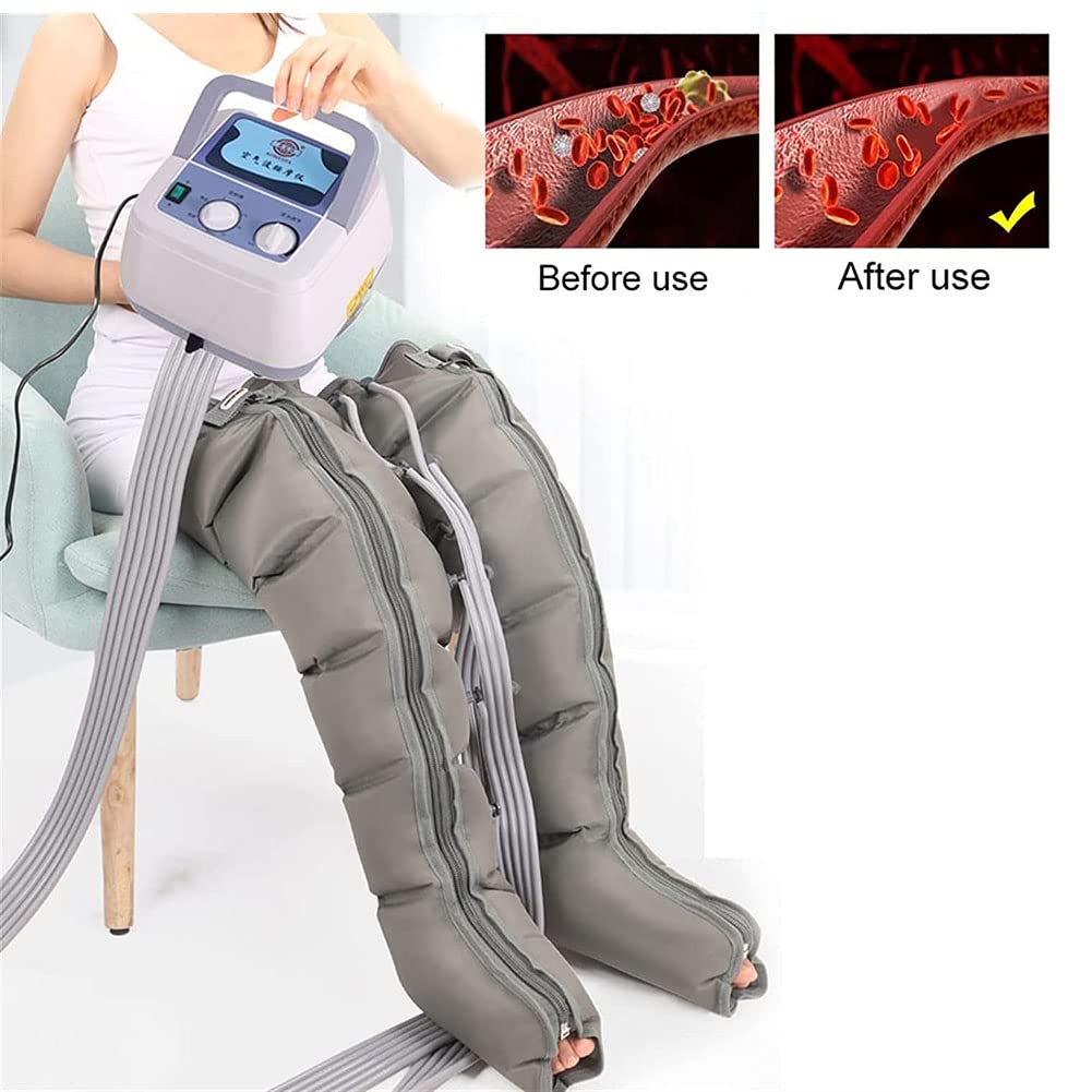 Elektrisches Beinmassagegerät, Luftkompressionsmassagegerät, entspannt Taille, Arme und Beine, Waden und Füße, 6 Hohlräume, fördert die Durchblutung und die Lymphdrainage, Linderung d
