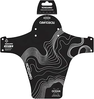 PF1 OceanX Front MTB Mudguard UK Made from 100% Recycled Fishing Nets 100% Recyclable. Mountain Bike Fits 24”, 26”, 27.5”, 29”, Plus Size and Fat Bikes.