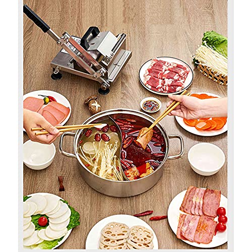 Manueller Fleischschneider Allesschneider Aus Edelstahl Mit 200mm Klinge Wurstschneidemaschine Mit Einstellbare… – Bild 3