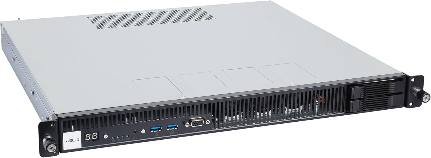 ASUS ExpertCenter Pro ER100A B6 AMD EPYC 4004/4005 Support 1U Barebone Rack Workstation PCIe 5.0 x16, DDR5 ECC, M.2, 2xhot-swap 2.5" SATA, 2x2.5 SATA/NVMe U.2, 2x2.5G LAN, Control Center Express